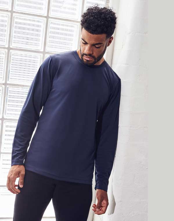 Basic Langarm Laufshirt Herren