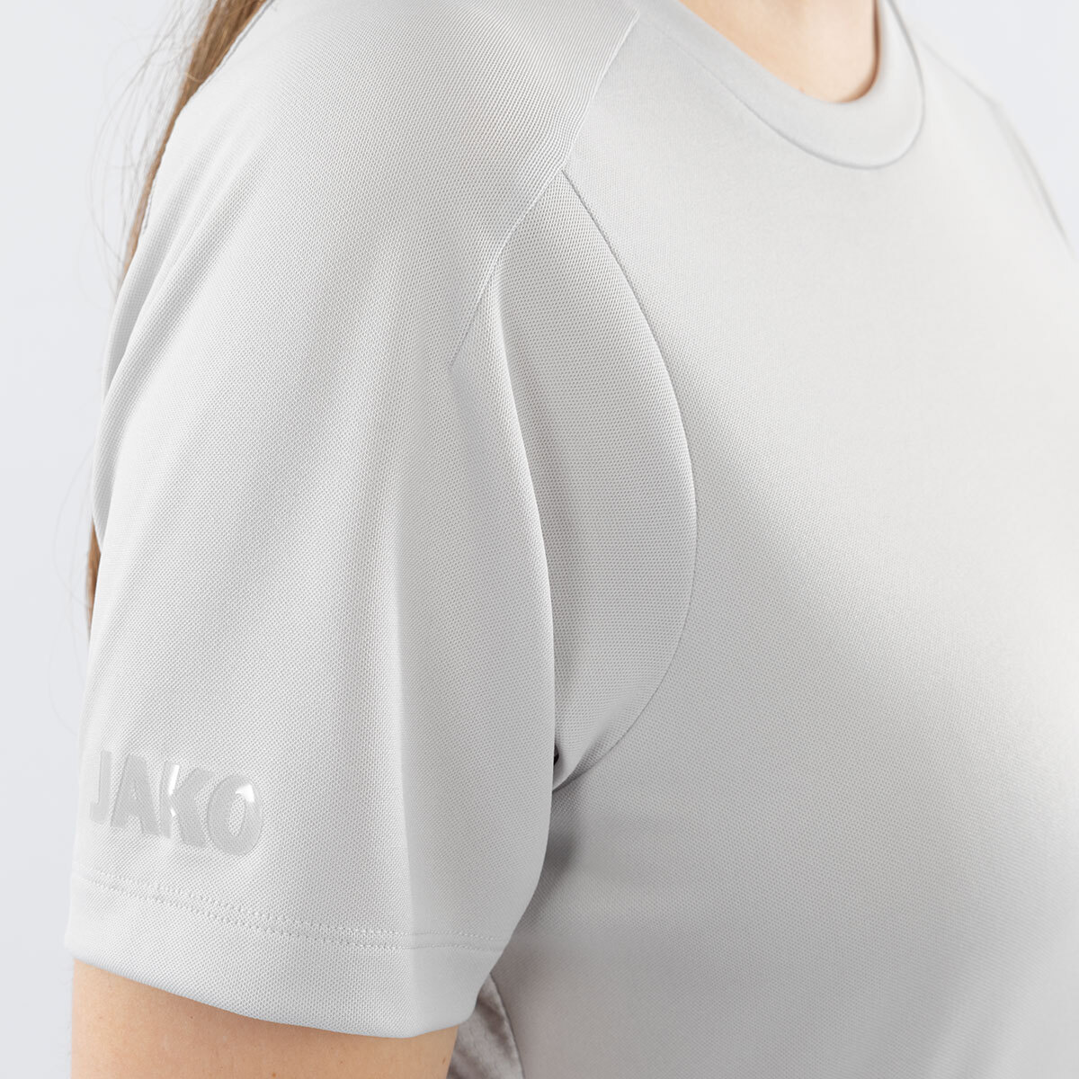 JAKO T-Shirt Uni Damen 6105D Detail hellgrau