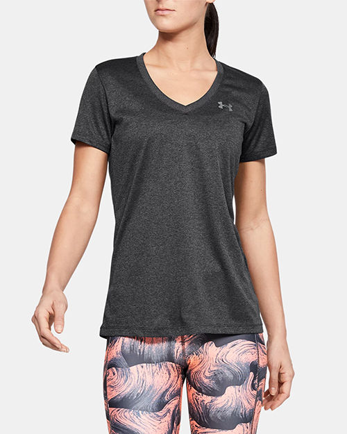 Under Armour Shirt bedrucken Damen V-Ausschnitt